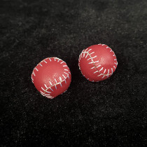 Leather Chop Cup Balls (Set of 2, Red, 2.2cm)