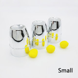 Cups & Balls (Plastic, Plated Silver)