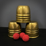 Super Cups and Balls (Brass/Aged) by Oliver Magic