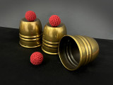 Super Cups and Balls (Brass/Aged) by Oliver Magic