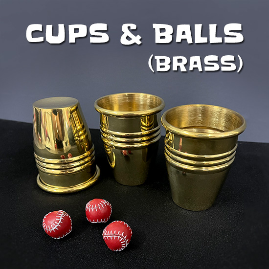 Cups and Balls (Brass) Magic Trick China Magic Shop