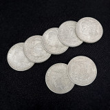 Cupronickel Morgan Dollar Shell and Coin Set (5 Coins + 1 Head Shell + 1 Tail Shell) by Oliver Magic
