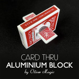 Card Thru Aluminium Block by Oliver Magic