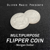 Multipurpose Flipper Coin (Morgan Dollar) by Oliver Magic