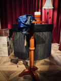 * Round Classical Columnar Floating Table (with Anti - Gravity Tiltable Cylindrical Candelabra)