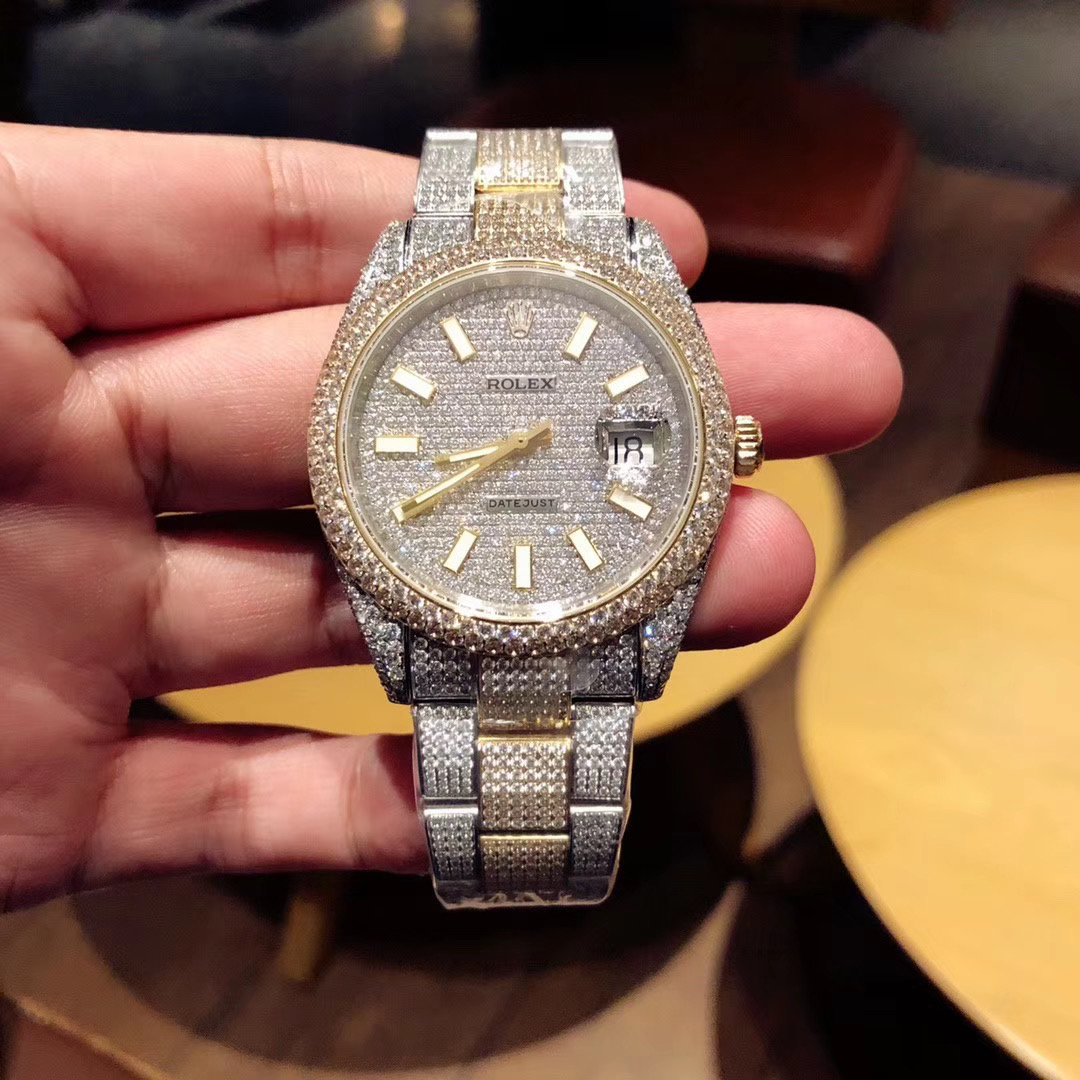 US$ 750 - Replica Rolex Datejust II Full Pave Iced Out ...