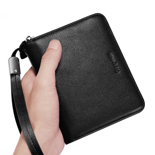 US$ 24.9 - New-Bring Slim Leather Wallet for Men and Women with Zipple ...