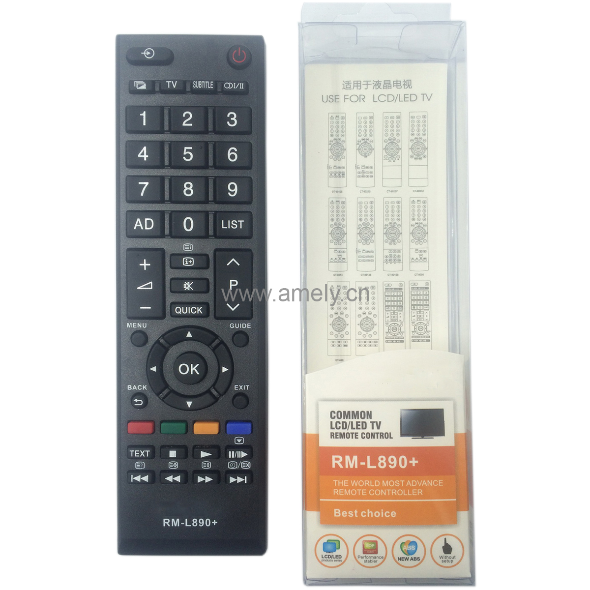 Telecomando Universale Rm-l890 Toshiba Tv Sostituire Ct-10000