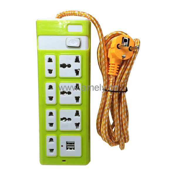 I-MARSTAR AD-ES3F42USB 3M+004 / 7-way socket, 2 USB charger ports