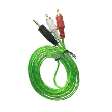 2BY1 1.5M / green transparent audio video cable