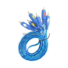 3BY3 1.5M / Blue transparent Audio and Video cable
