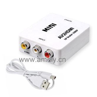 Mini UP Scaler 1080P AV2 to HDTV Converter, HD Video Converter