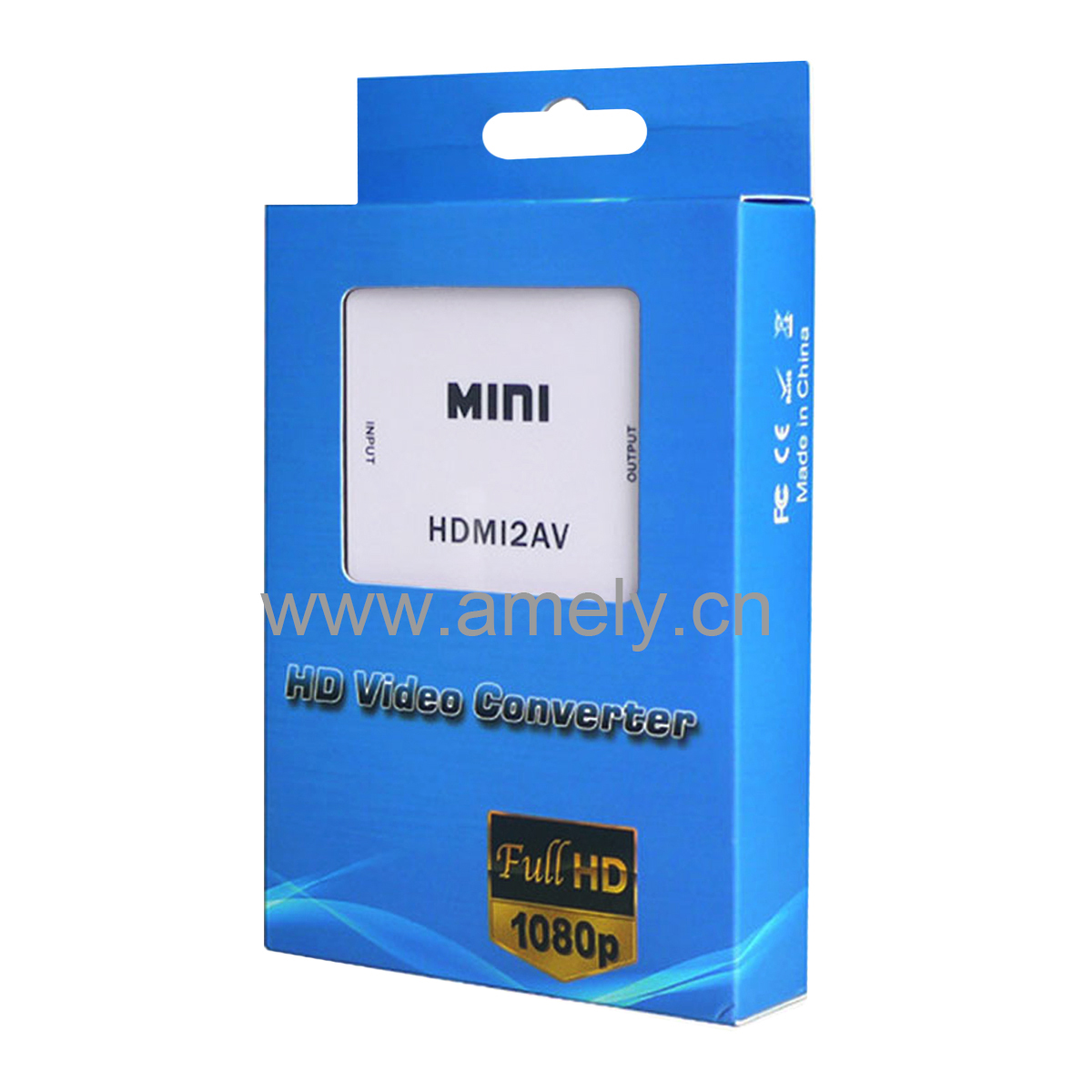 US$ 18.00 - Mini UP Scaler 1080P HDTV to 2AV Converter, HD Video