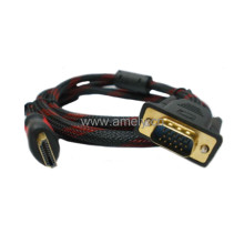 High-Definition Multimedia Interface to HDTV to VGA（5M OD:7.0） Cable