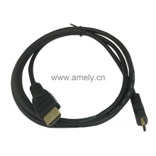 High-Definition Multimedia Interface to HDTV to MIC HDTV 1.5M Cable