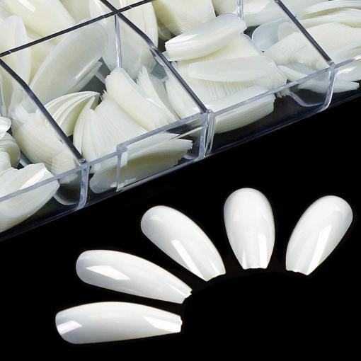 ECBASKET 500Pcs Coffin Nails Long Ballerina Fake Nails ...