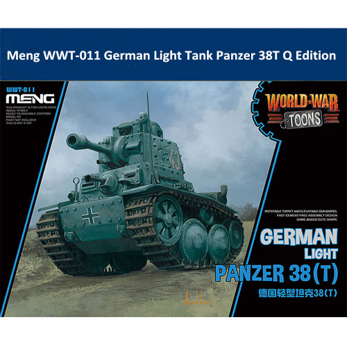 Meng WWT-011 German Light Tank Panzer 38T Q Edition Plastic Assembly Model Kit
