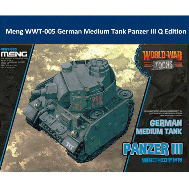 Meng WWT-005 German Medium Tank Panzer III Q Edition Plastic Assembly Model Kit