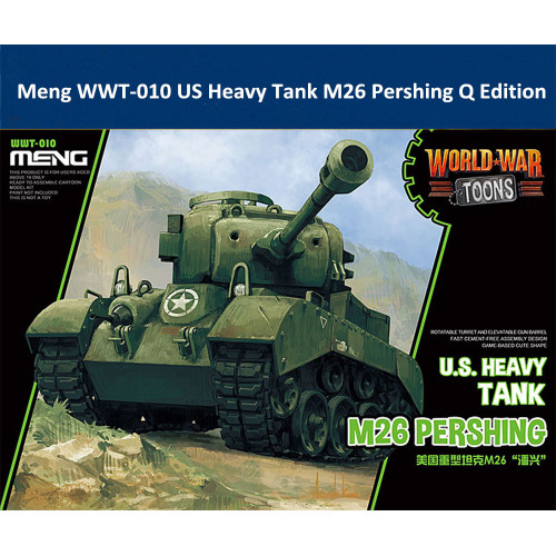 Meng WWT-010 US Heavy Tank M26 Pershing Q Edition Plastic Assembly Model Kit