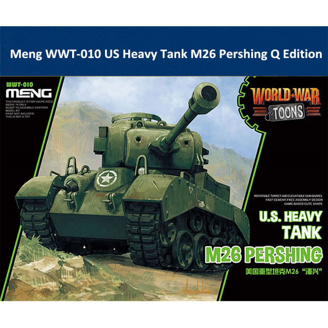 Meng WWT-010 US Heavy Tank M26 Pershing Q Edition Plastic Assembly Model Kit