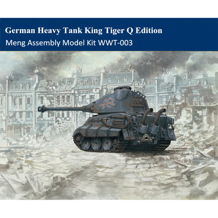 Meng WWT-003 German Heavy Tank King Tiger Porsche Turret Q Edition Plastic Assembly Model Kit