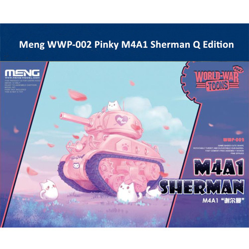 Meng WWP-002 Pinky M4A1 Sherman Q Edition Plastic Assembly Model Kit
