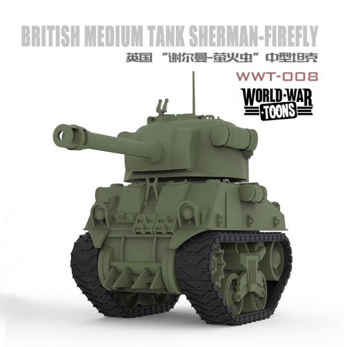 Meng WWT-008 British Medium Tank Sherman Firefly Q Edition Plastic Assembly Model Kit