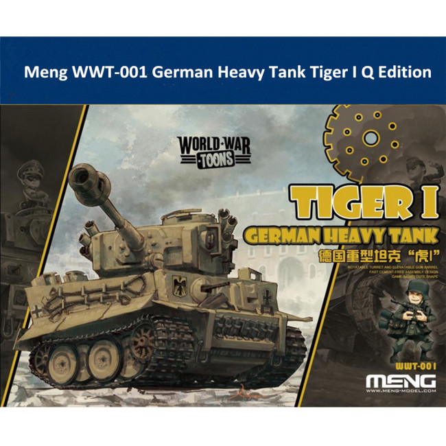 Meng WWT-001 German Heavy Tank Tiger I Q Edition Plastic Assembly Model Kit