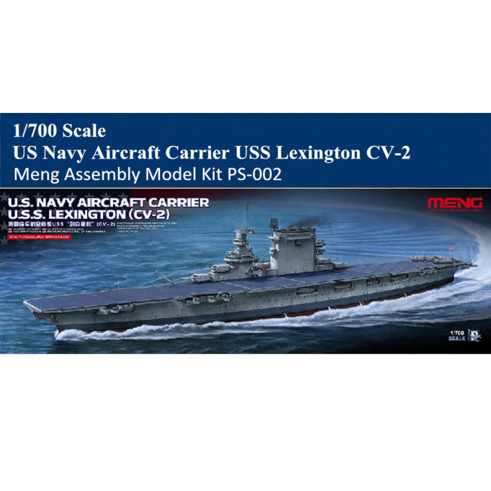MENG PS-002 1/700 Scale US Navy Aircraft Carrier USS Lexington CV-2 Assembly Model Kit