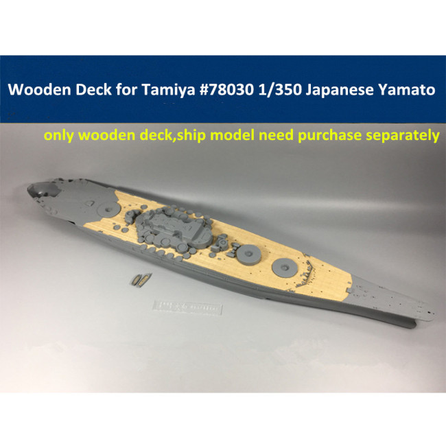 Wooden Deck for Tamiya 78030 1/350 Scale Japanese Battleship Yamato Model CY350006