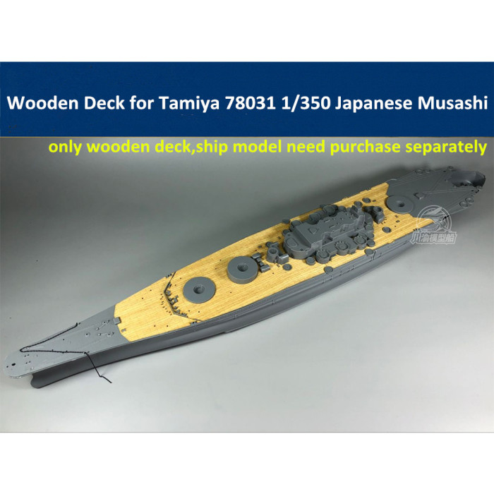 Wooden Deck for Tamiya 78031 1/350 Scale Japanese Battleship Musashi Model CY350041