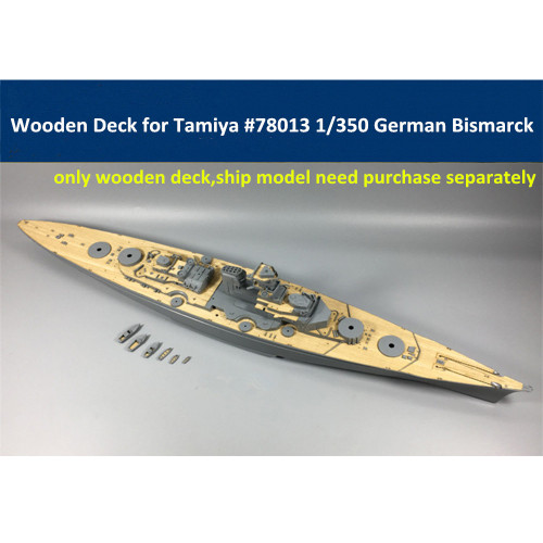 Wooden Deck for Tamiya 78013 1/350 Scale German WWII Battleship Bismarck Model CY350008