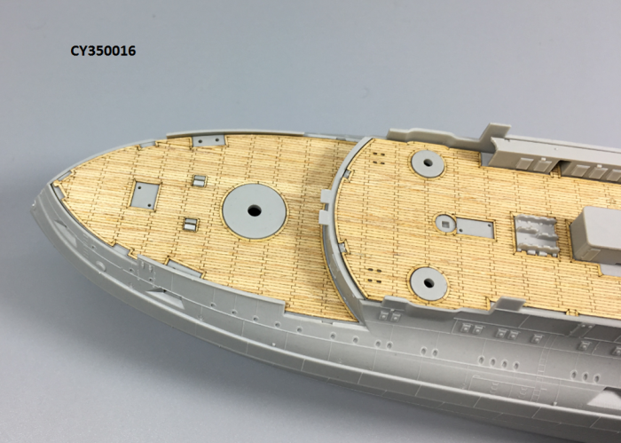 Wooden Deck for Trumpeter 05338 1/350 Russian Navy Tsesarevich Battleship 1904 Model CY350016
