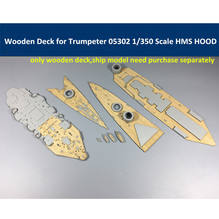 Wooden Deck for Trumpeter 05302 1/350 Scale HMS HOOD Model Kit CY350007