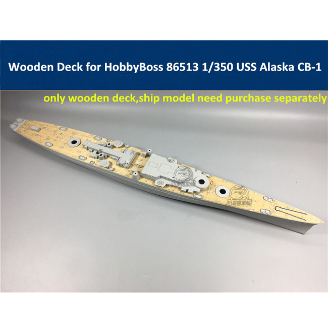 Wooden Deck for HobbyBoss 86513 1/350 Scale USS Alaska CB-1 Model CY350028
