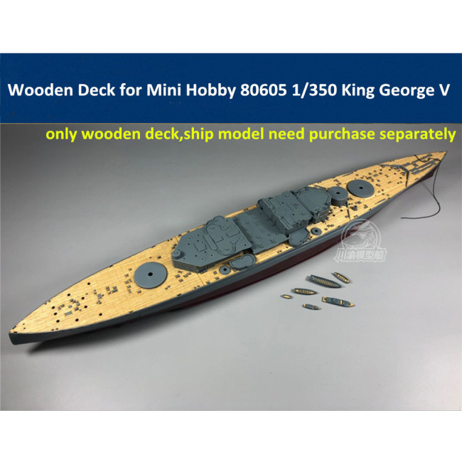 Wooden Deck for Mini Hobby 80605 1/350 Scale King George V Model CY350042