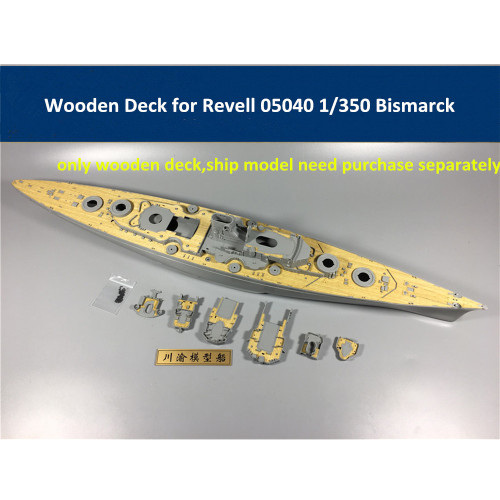 Wooden Deck for Revell 05040 1/350 Scale Battleship Bismarck Model CY350034