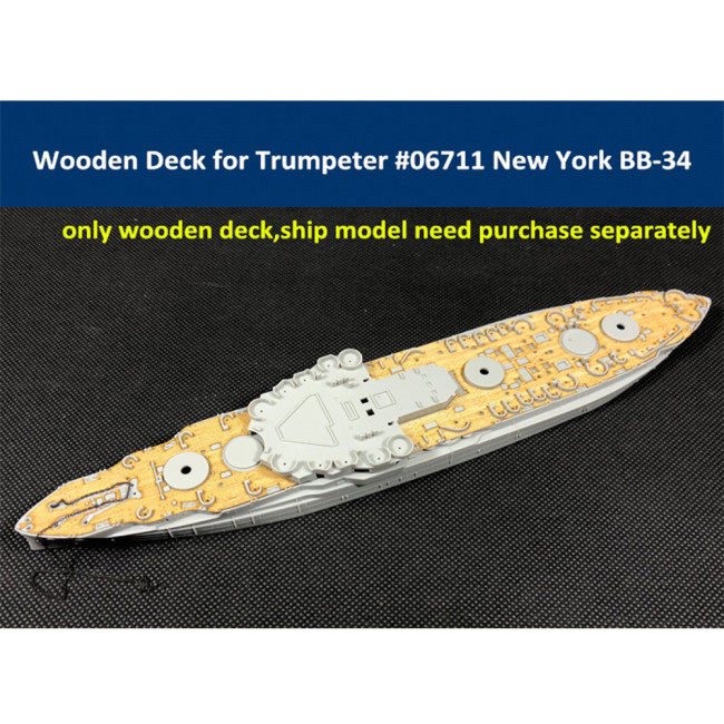 Wooden Deck for Trumpeter 06711 1/700 Scale USS New York BB-34 Model CY700028