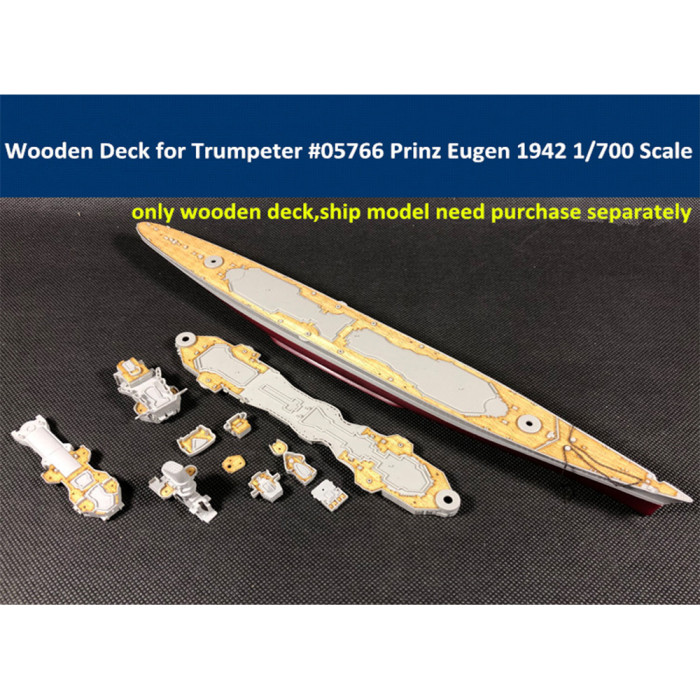 Wooden Deck for Trumpeter 05766 1/700 Scale German Cruiser Prinz Eugen 1942 Model CY700022