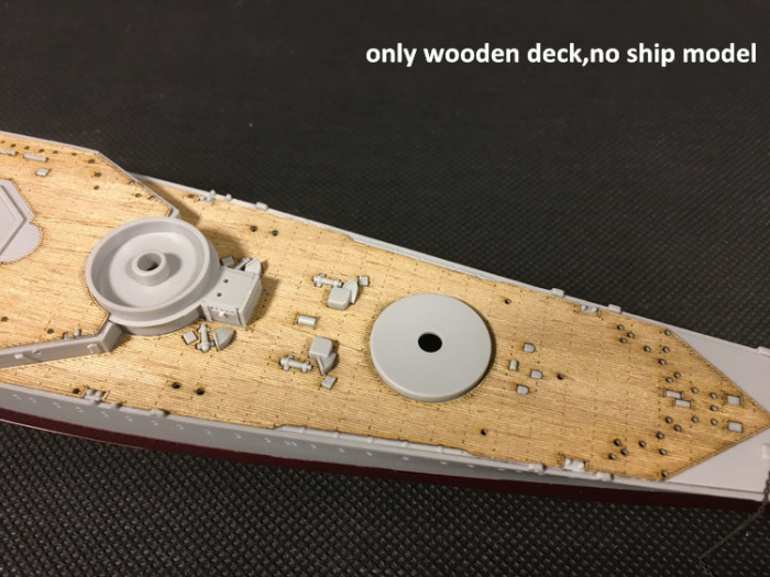 Wooden Deck for Trumpeter 05751 1/700 Scale French Battleship Richelieu 1946 Model CY700006