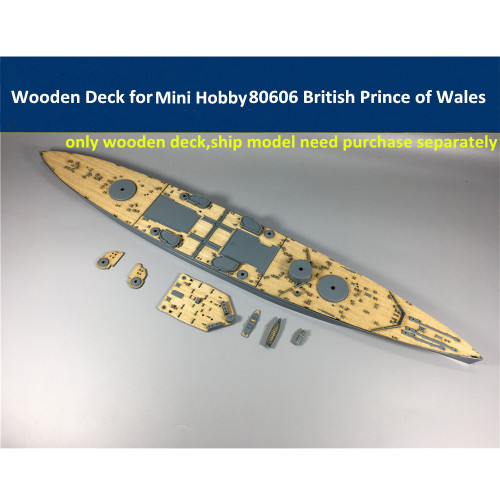 Wooden Deck for Mini Hobby 80606 1/350 Scale British Battleship Prince of Wales Model CY350004