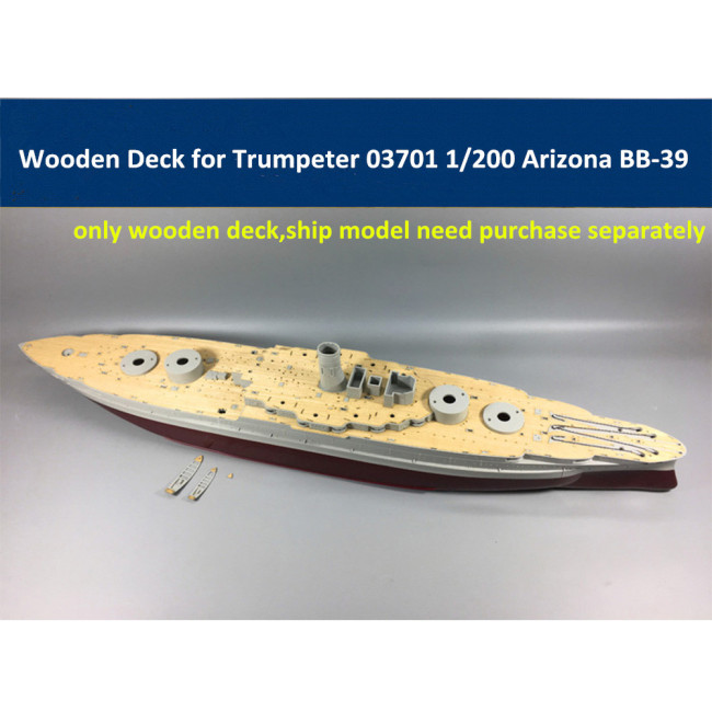 Wooden Deck for Trumpeter 03701 1/200 Scale USS Arizona BB-39 Model CY20002