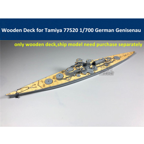 Wooden Deck for Tamiya 77520 1/700 Scale German Battleship Genisenau Model CY700027