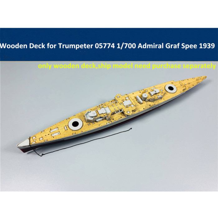 Wooden Deck for Trumpeter 05774 1/700 Scale German Battleship Admiral Graf Spee 1939 Model CY700033