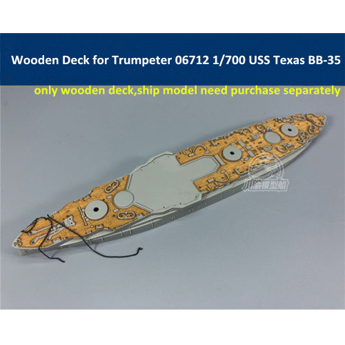 Wooden Deck for Trumpeter 06712 1/700 Scale USS Texas BB-35 Ship Model CY700039