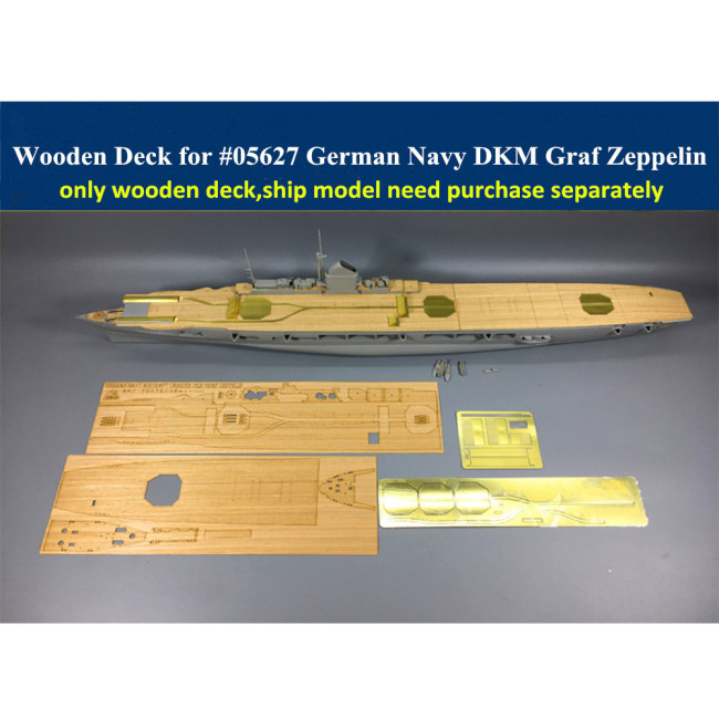 Wooden Deck PE Set for Trumpeter 05627 1/350 Scale German Aircraft Carrier DKM Graf Zeppelin Model CY350019