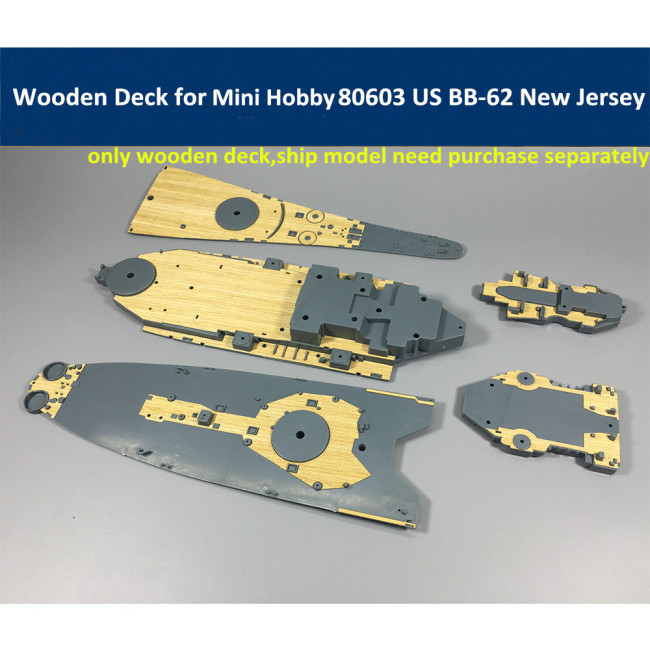Wooden Deck for Mini Hobby 80603 1/350 Scale US Battleship BB-62 New Jersey Model CY350003