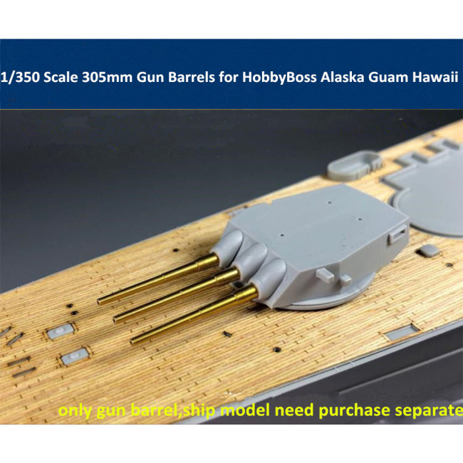 1/350 Scale MK8 305mm Gun Barrels for HobbyBoss 86513 86514 86515 Alaska Guam Hawaii Model CYG020