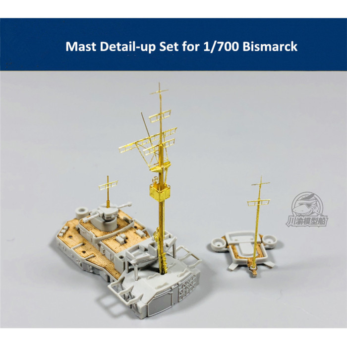 Mast Detail-up Set for ALL 1/700 Bismarck Ship Model Trumpeter 05711 Meng PS-003 CYG014