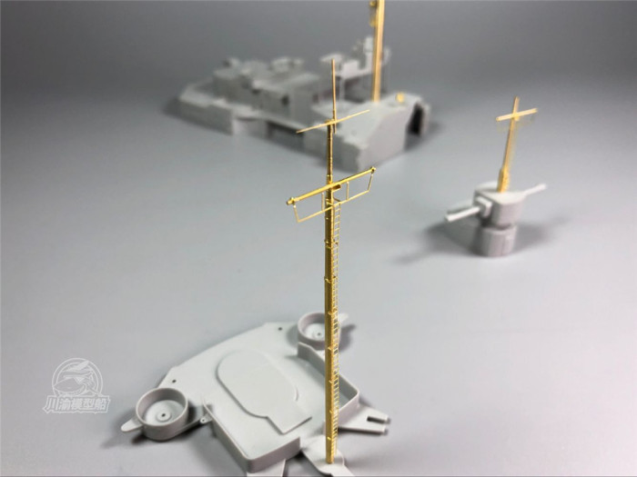 1/200 Scale Mast Detail-Up Set Bell for Trumpeter 03702 Bismarck Model CYG019